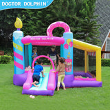 Doctor Dolphin Inflatable Castle - Donut birthday