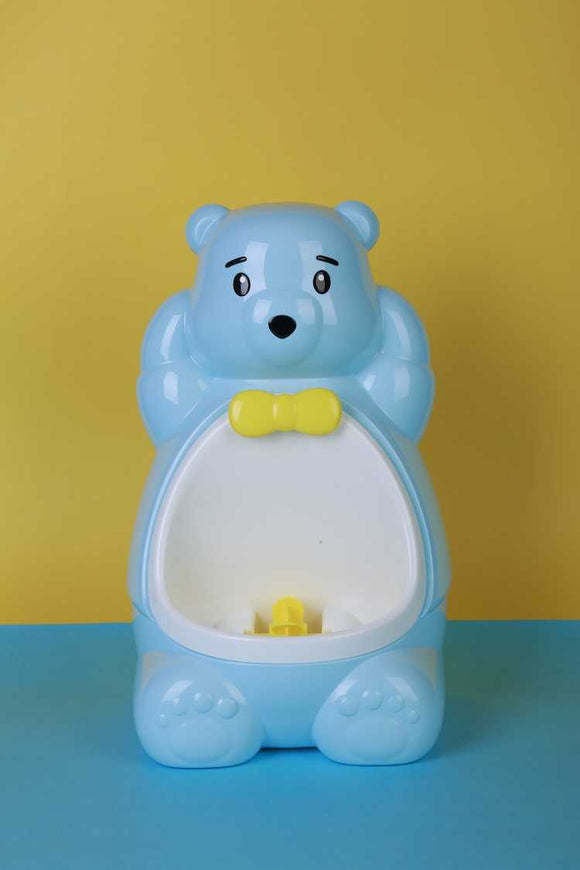 Perfect Love Bear Cute Training Urinal for boys with Whirling Target - blue