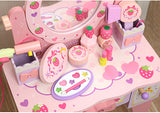 Wooden princess dressing table chair set