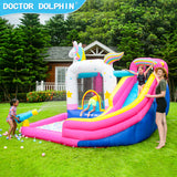 Doctor Dolphin Inflatable Castle - fancy unicorn